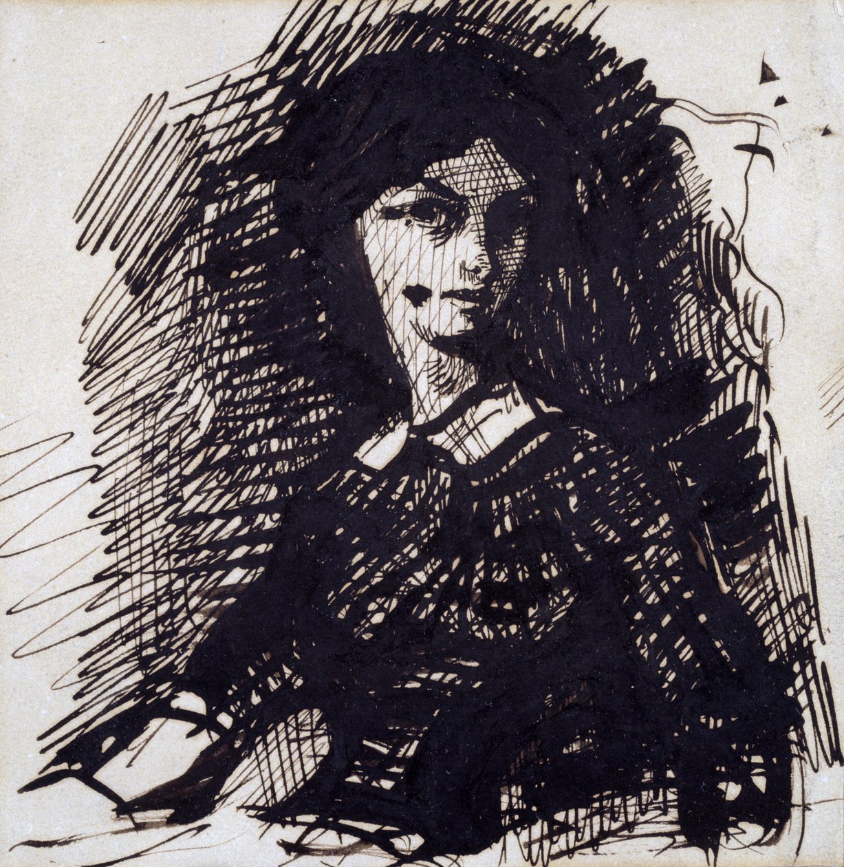 Portret Jeanne Duval, połowa XIX wieku autorstwa Charles Pierre Baudelaire