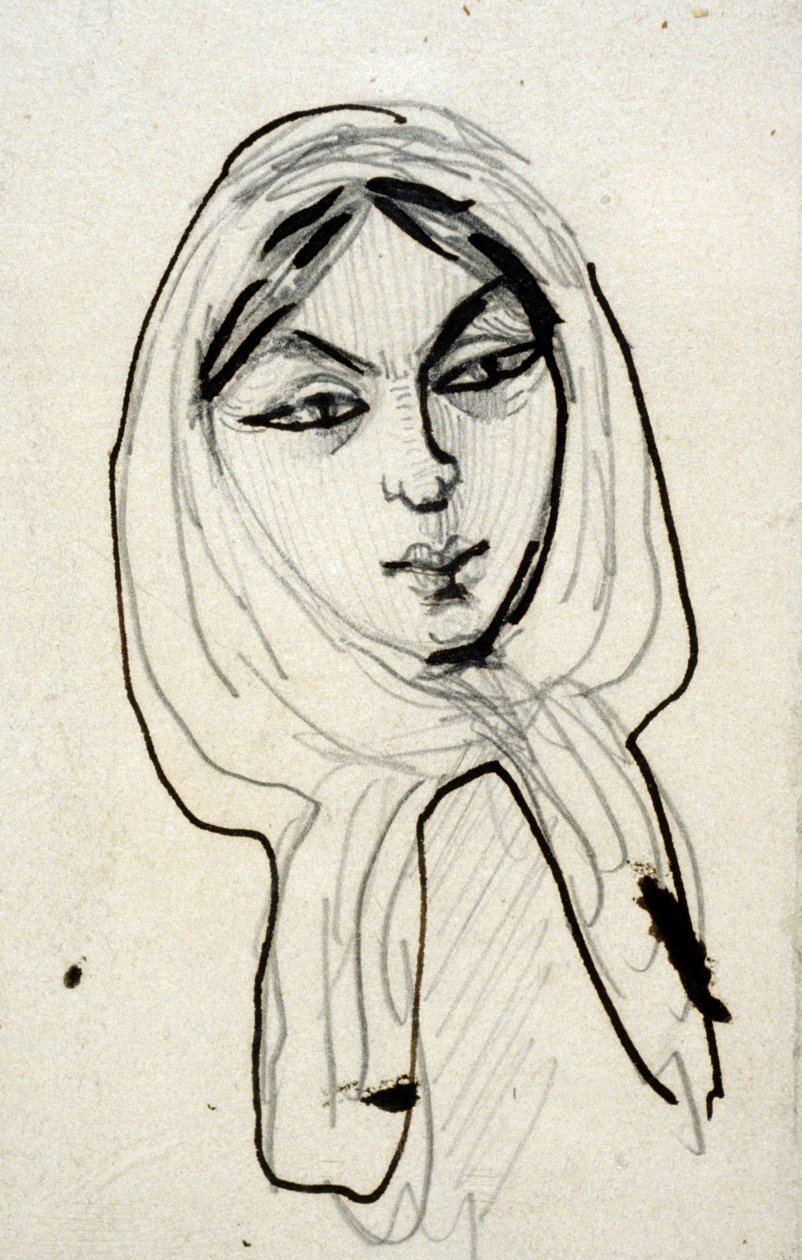 Portret Jeanne Duval, połowa XIX wieku autorstwa Charles Pierre Baudelaire