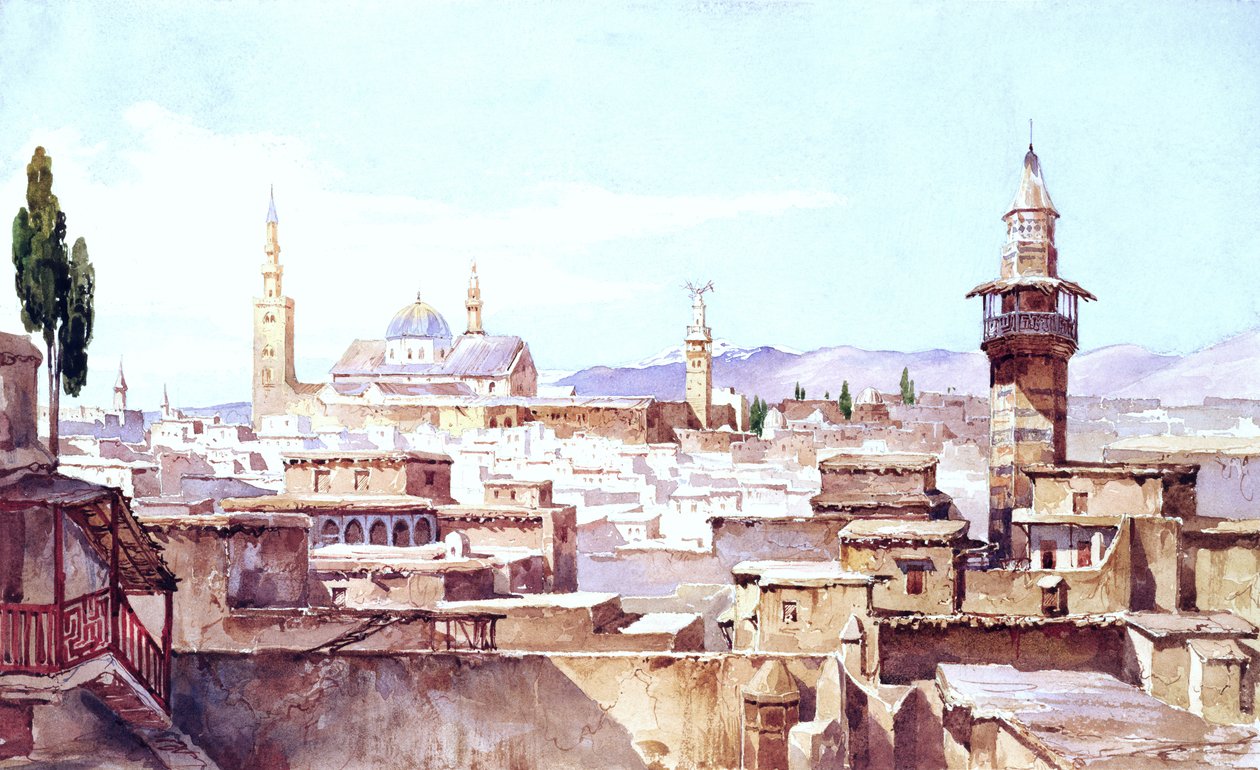 Widok na Damaszek autorstwa Charles Pierron