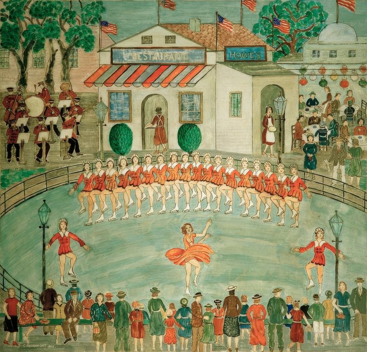 Łyżwiarze na Światowych Targach autorstwa Charles Prendergast