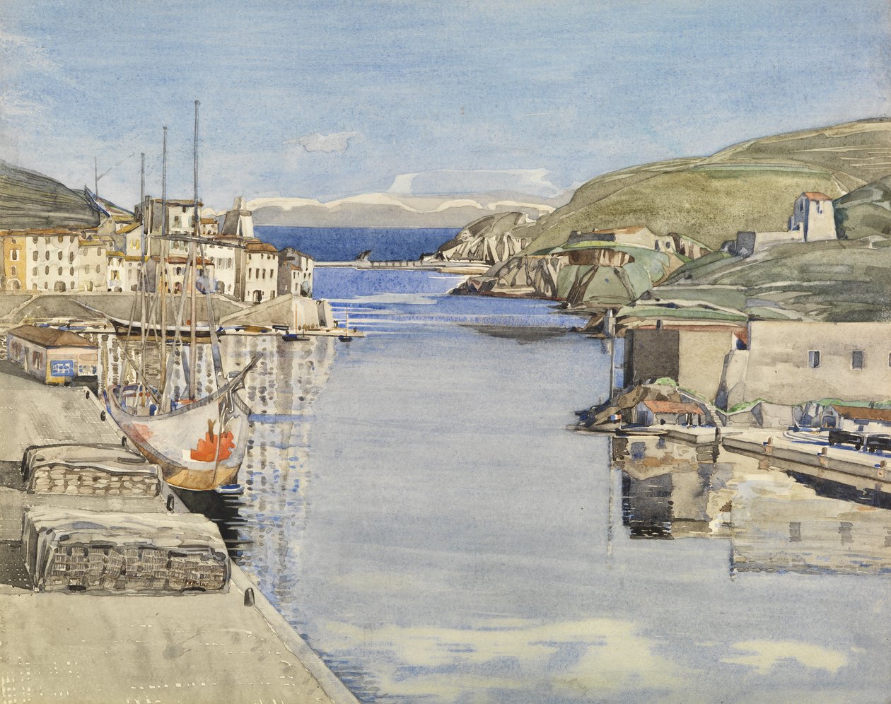 Port Południowy (akwarela na papierze) autorstwa Charles Rennie Mackintosh