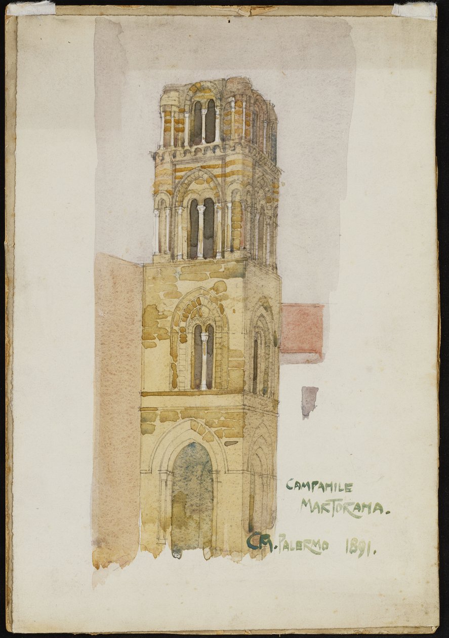 Dzwonnica Martorana, Palermo, 1891 autorstwa Charles Rennie Mackintosh