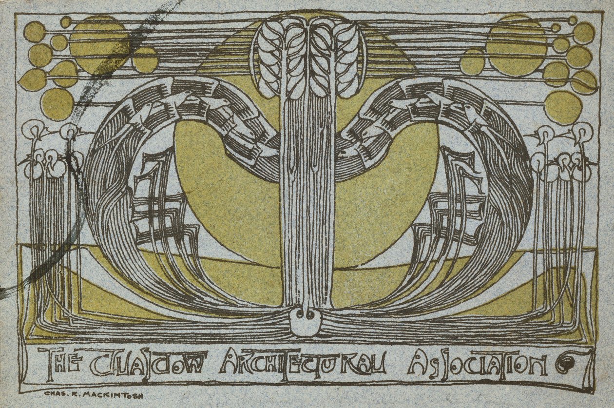 Program Conversazione, od Glasgow Architectural Association autorstwa Charles Rennie Mackintosh