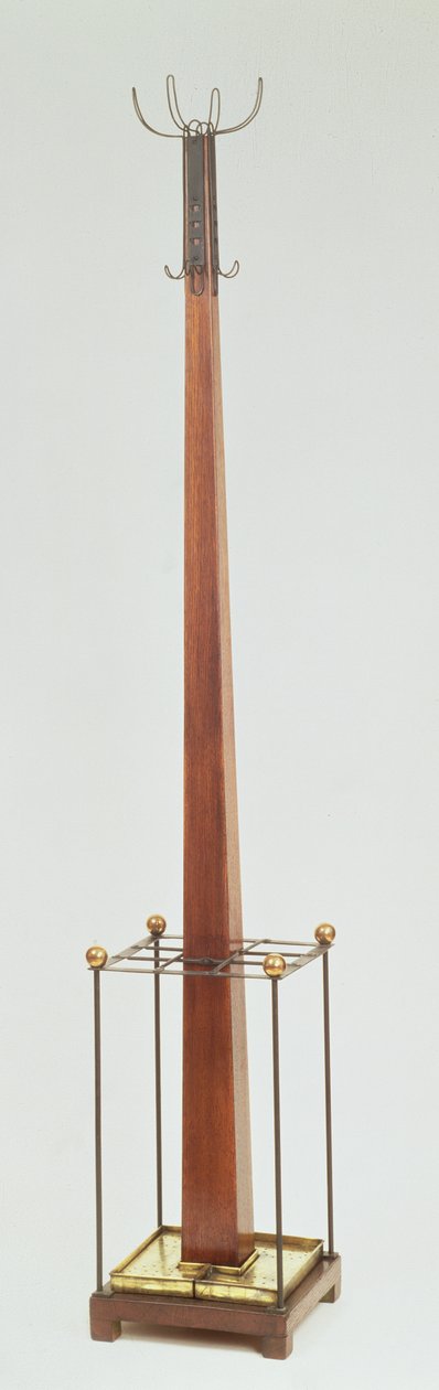 Stojak na kapelusz, płaszcz i parasol do Białej Jadalni, herbaciarnie przy Ingram Street, 1905 autorstwa Charles Rennie Mackintosh