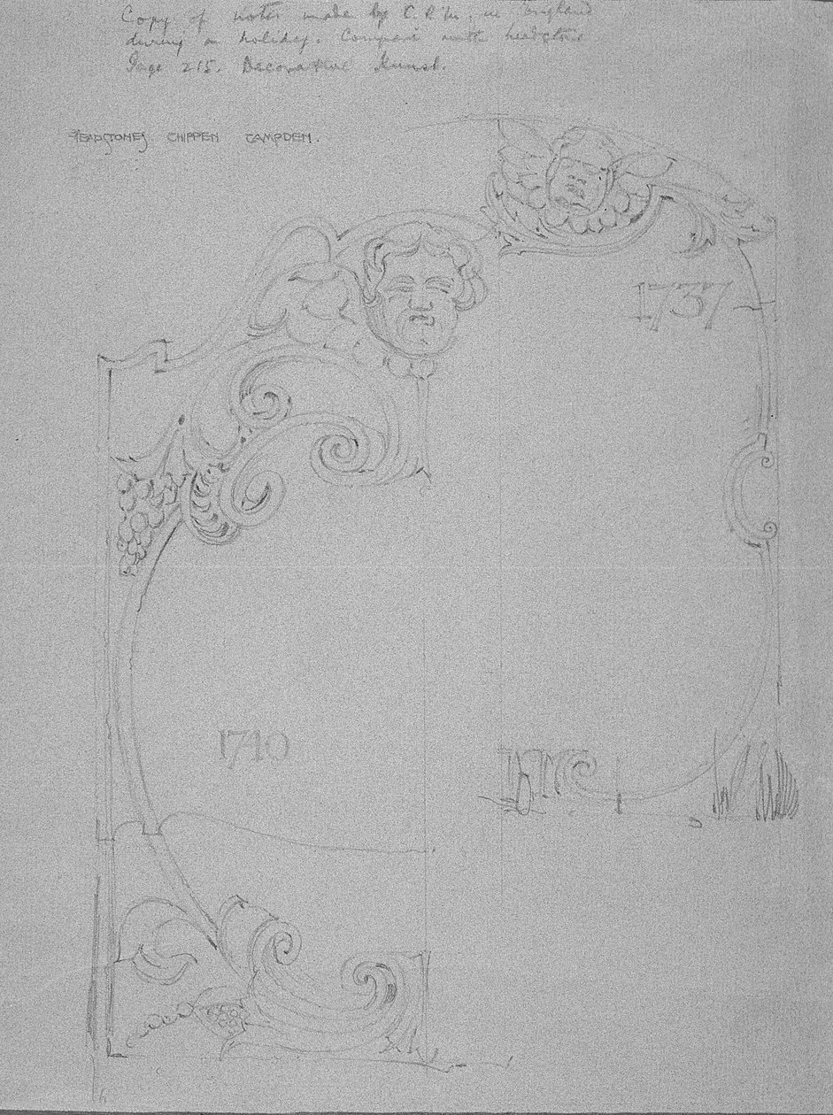 Nagrobki, Chipping Camden, Gloucestershire autorstwa Charles Rennie Mackintosh