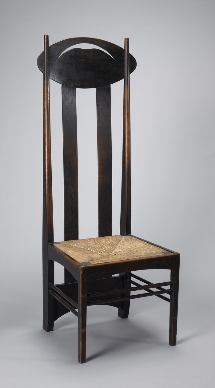 Krzesło z wysokim oparciem autorstwa Charles Rennie Mackintosh