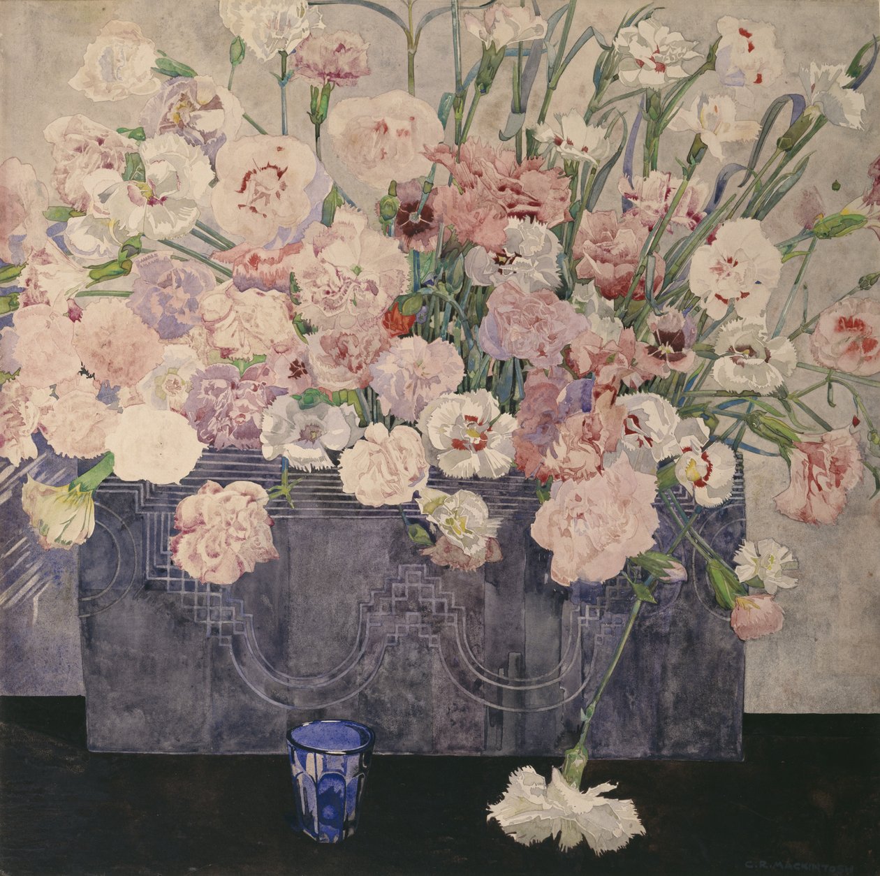 Róże (akwarela na papierze) autorstwa Charles Rennie Mackintosh