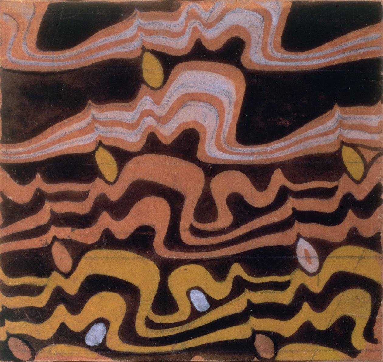 Projekt tekstyliów (toaleta i ołówek na papierze) autorstwa Charles Rennie Mackintosh