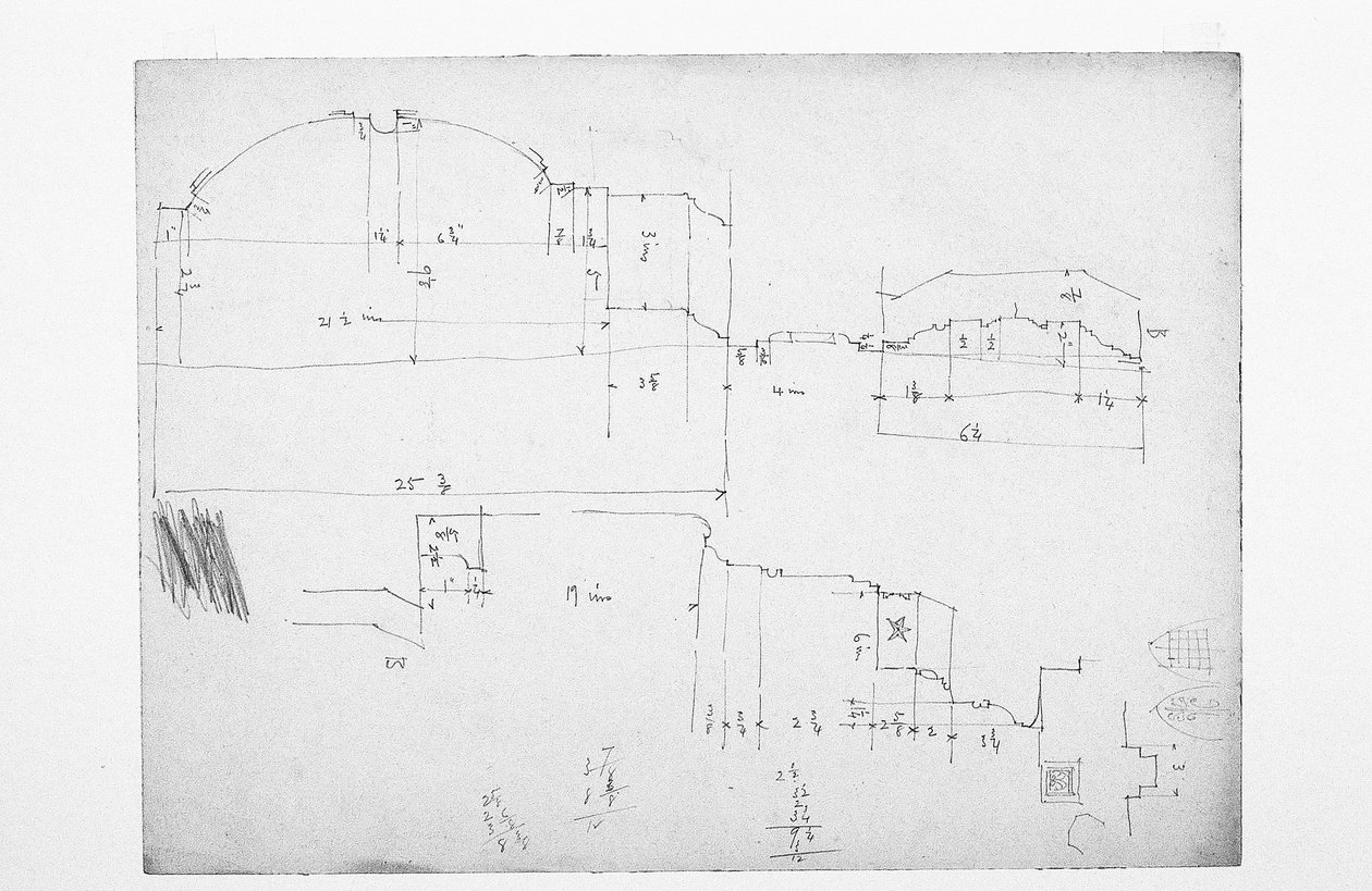Bez tytułu (arkusz roboczy szkiców), 1891 autorstwa Charles Rennie Mackintosh