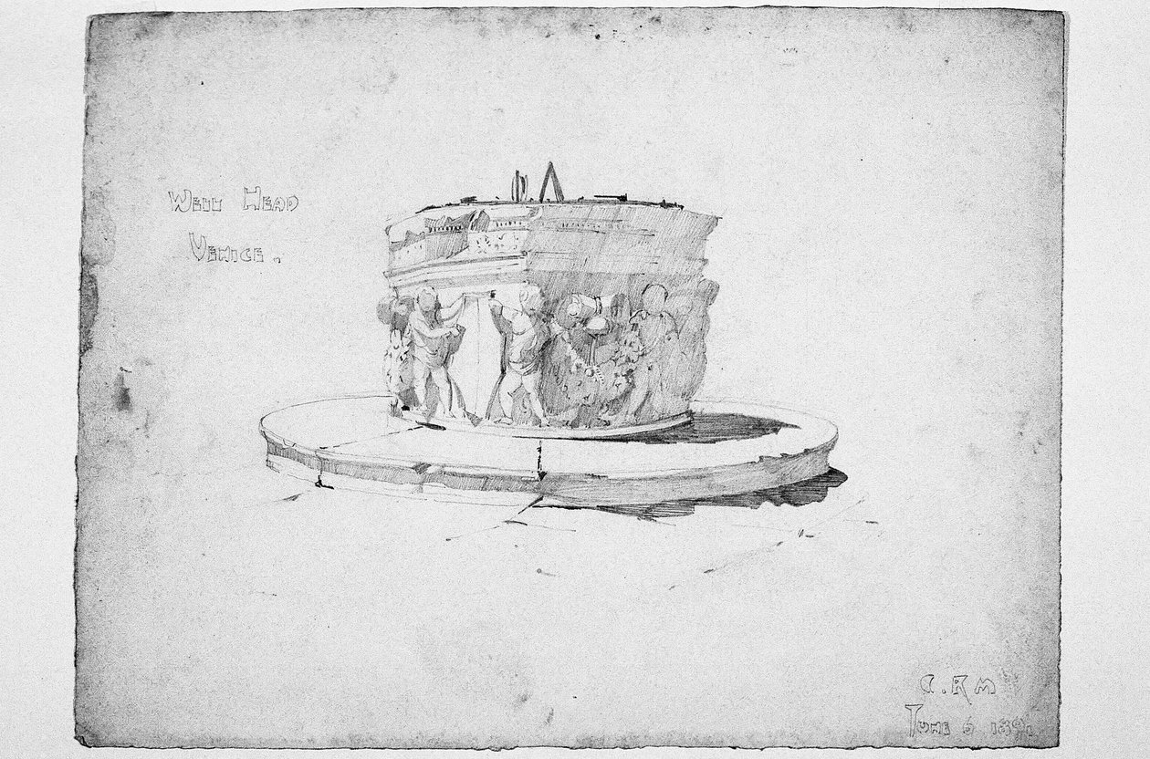 Studnia Głowa, Wenecja, 1891 autorstwa Charles Rennie Mackintosh