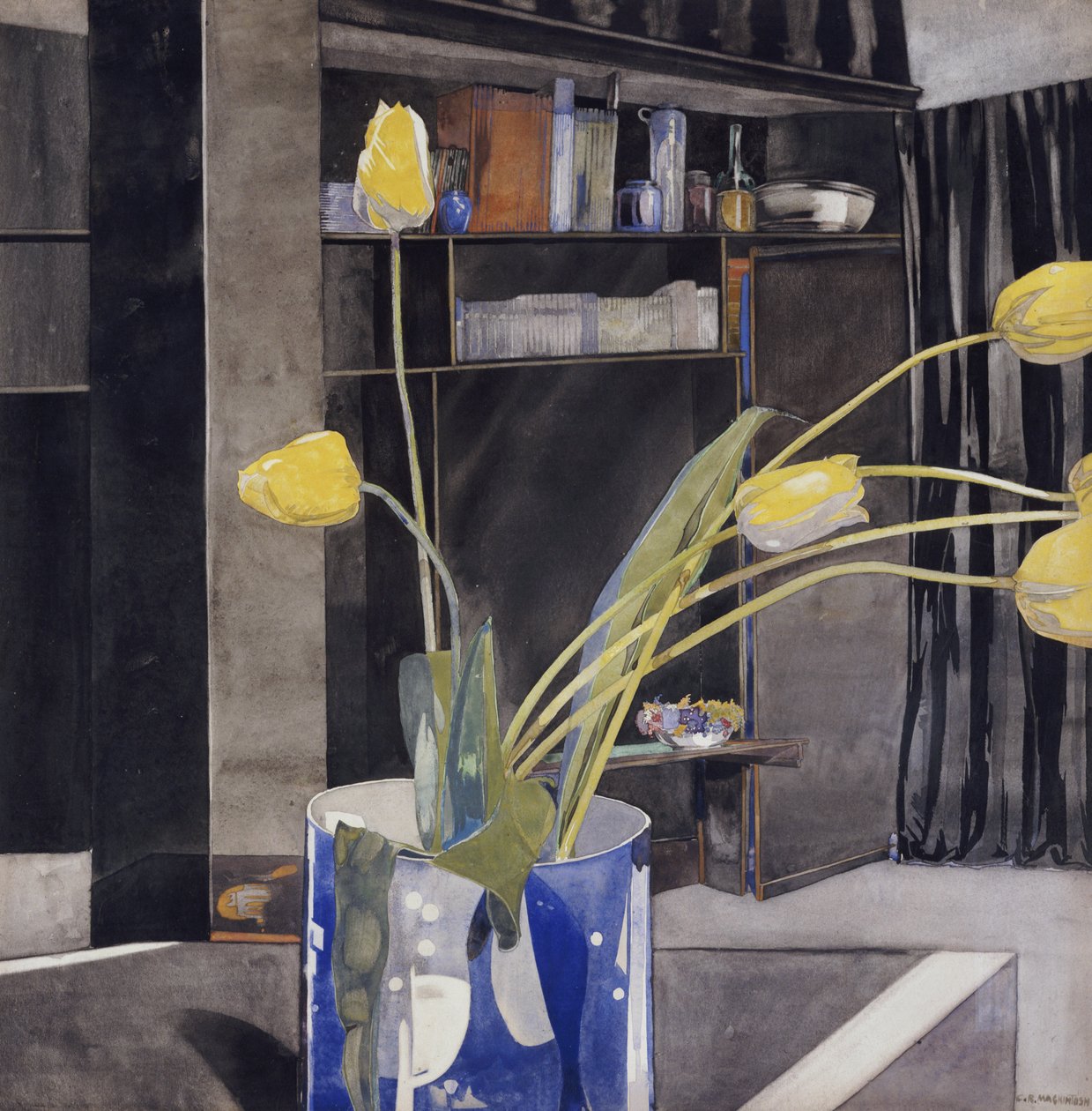 Żółte tulipany, ok. 1922-23 autorstwa Charles Rennie Mackintosh