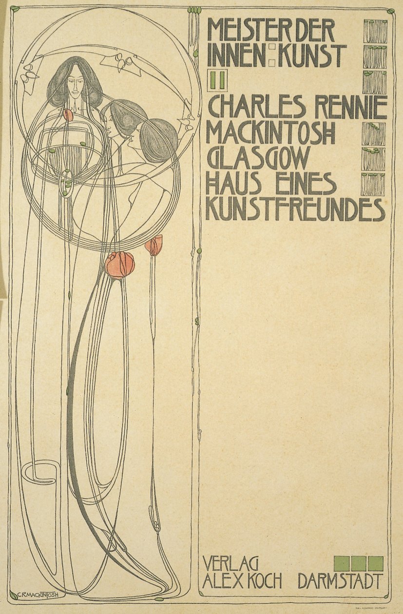 Strona tytułowa Domu Przyjaciela Sztuki (Master of Interior Art II), 1902 autorstwa Charles Rennie Mackintosh