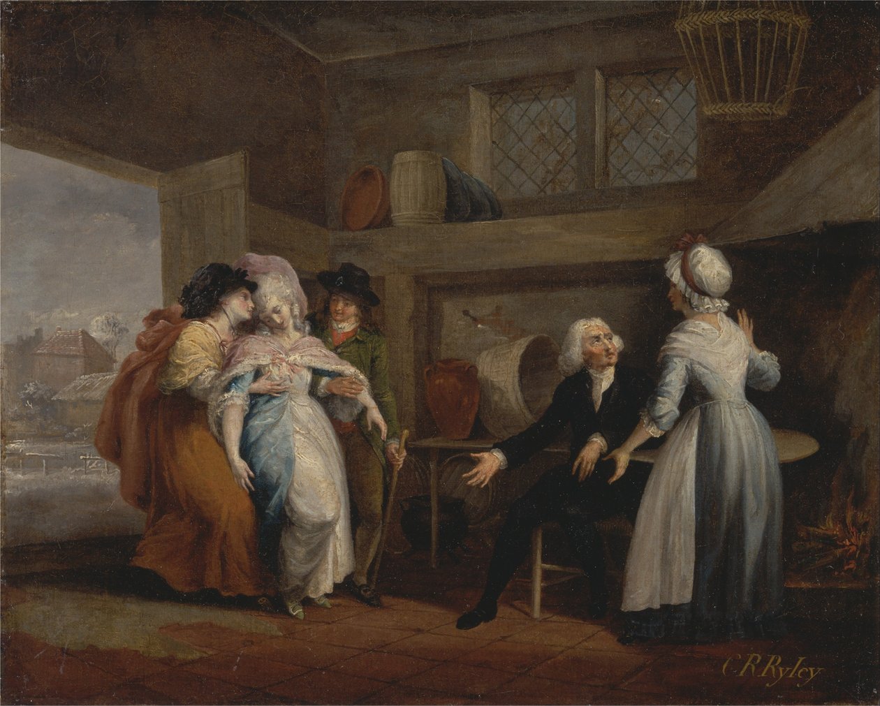 „Wikariusz Wakefield”, tom. II, rozdz. III- Powrót Olivii autorstwa Charles Reuben Ryley