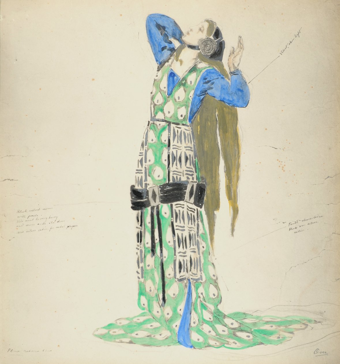 Kostiumy dla Bellengere w Le Mort de Tintagiles, 1912 (wc na papierze) autorstwa Charles Ricketts