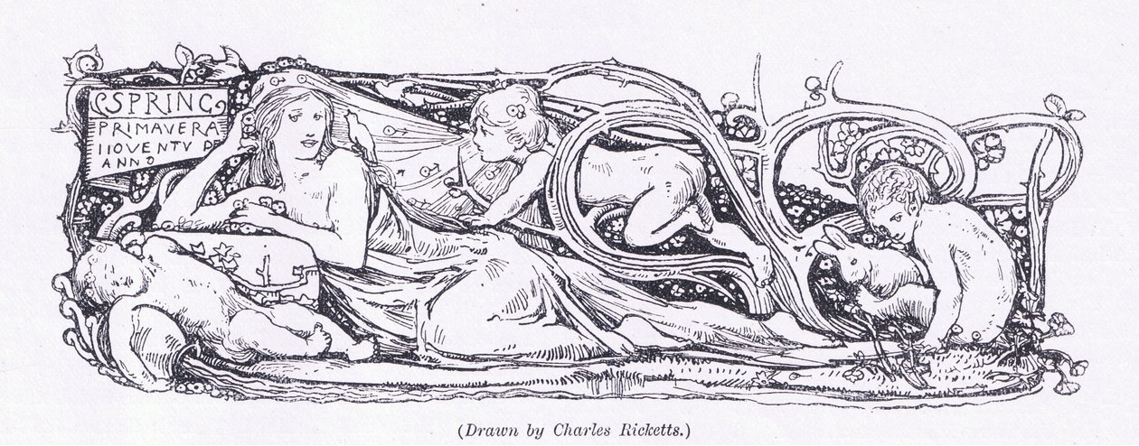 Wiosna, z The Magazine of Art 1893, Cassell and Company, 1893 autorstwa Charles Ricketts