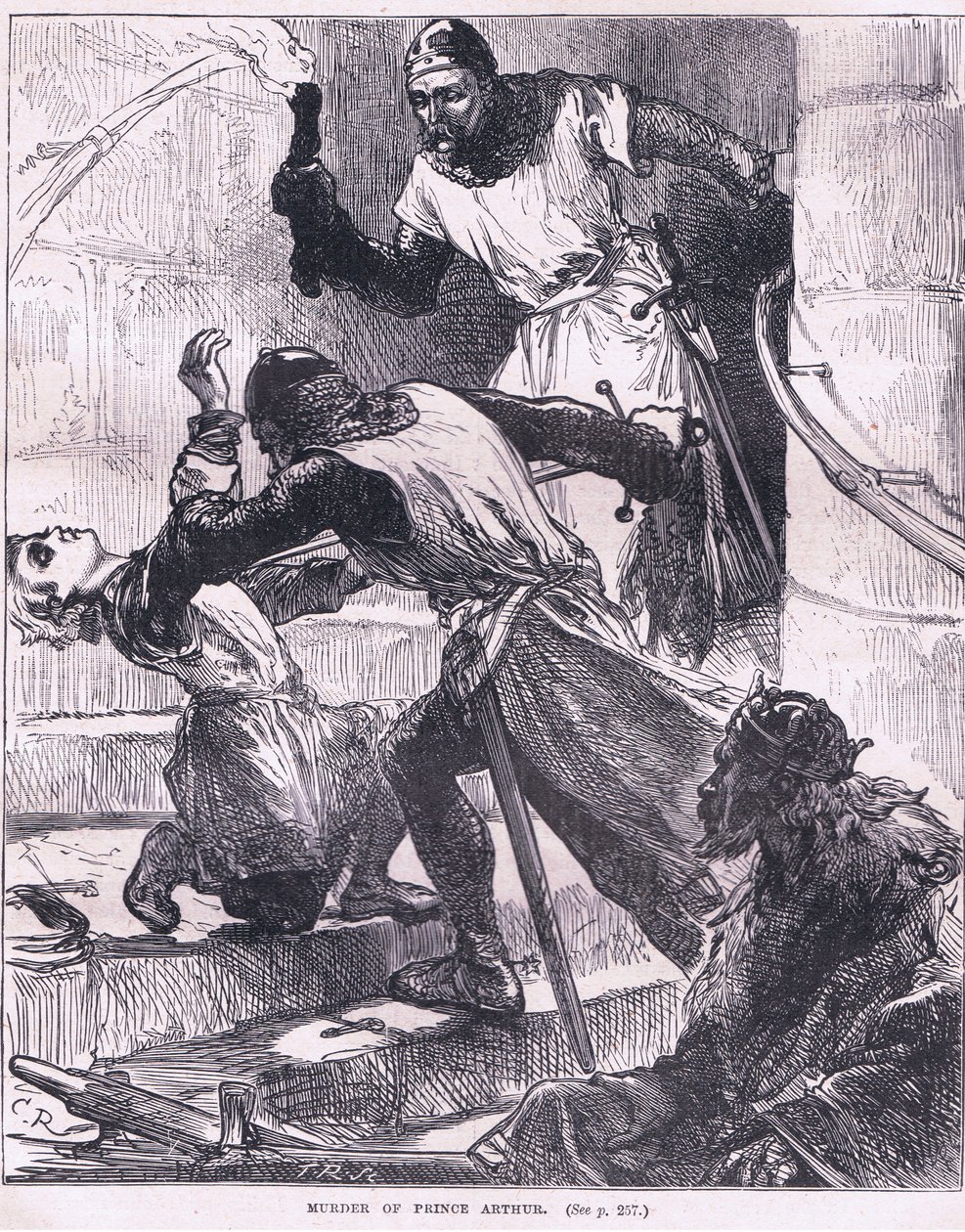 Morderstwo księcia Artura autorstwa Charles Ricketts