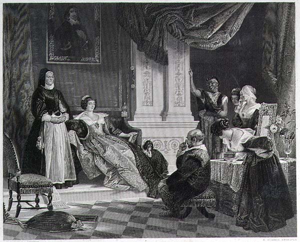 Sancho i księżna, grawerowane przez R. Staines (grafika) (patrz także 15321) autorstwa Charles Robert (after) Leslie