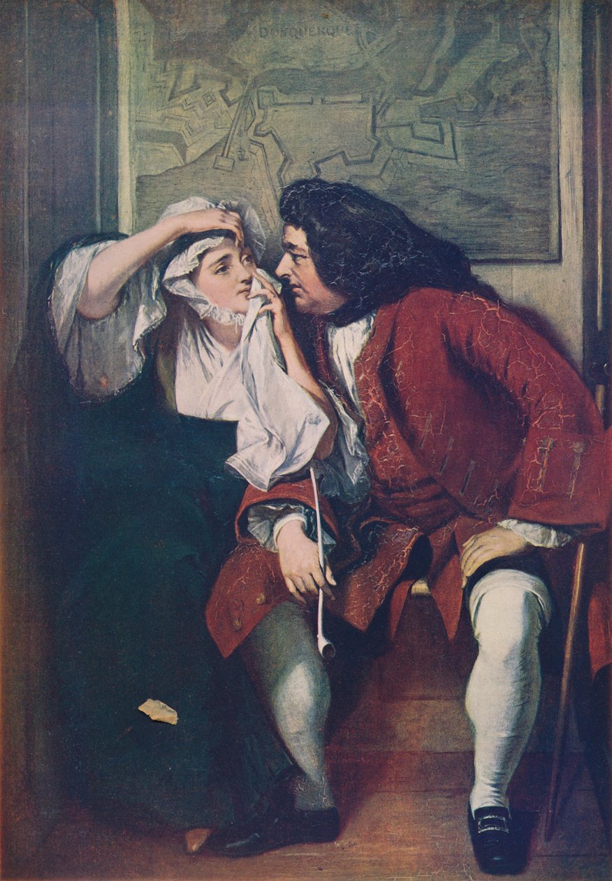 Scena z Tristram Shandy Wujek Toby i wdowa Wadman, 182930, c1915 autorstwa Charles Robert Leslie