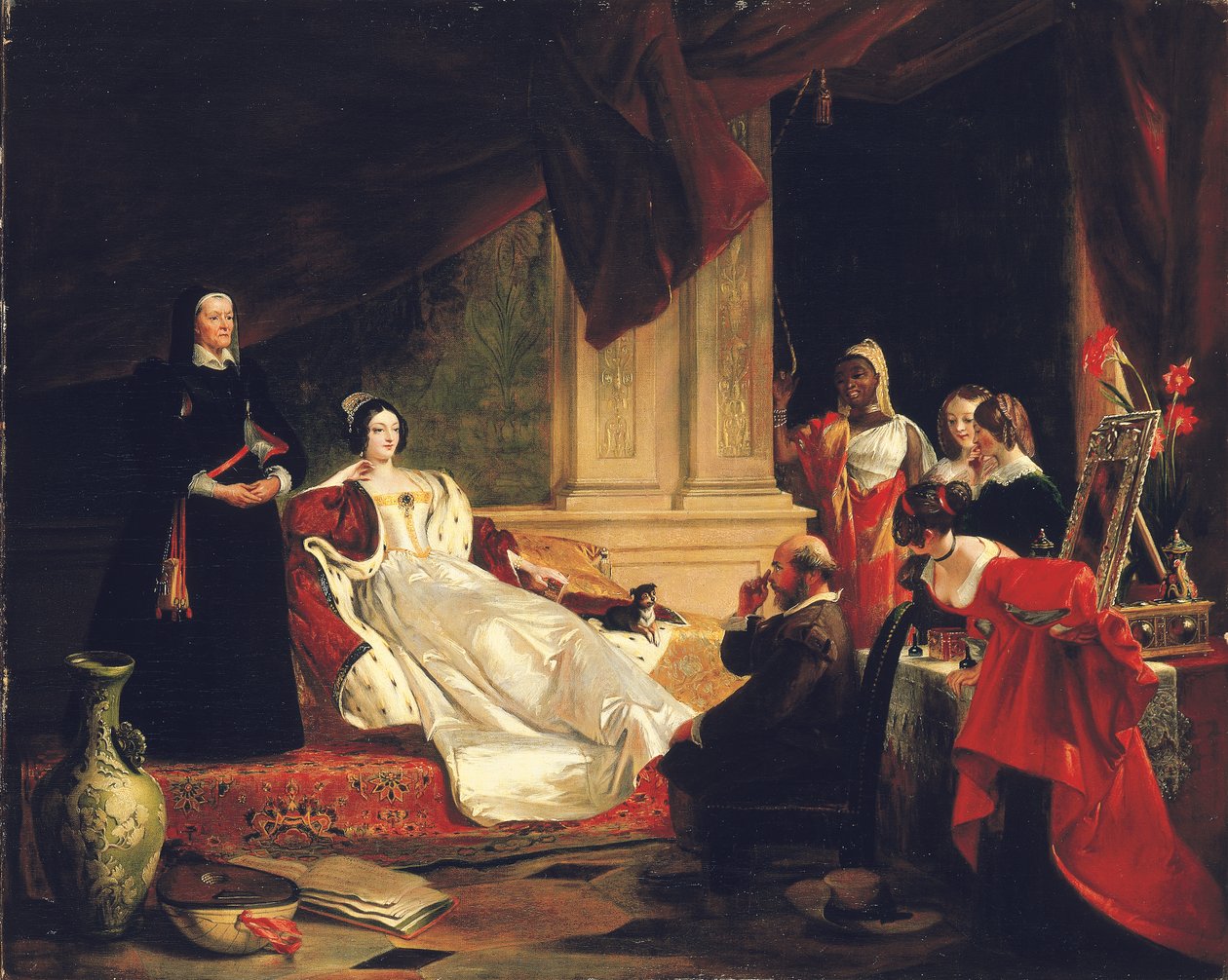 Sancho Pansa w mieszkaniu księżnej, 1857 autorstwa Charles Robert Leslie