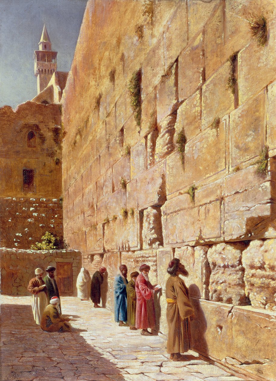 Pod Ścianą Płaczu, 1873 autorstwa Charles Robertson