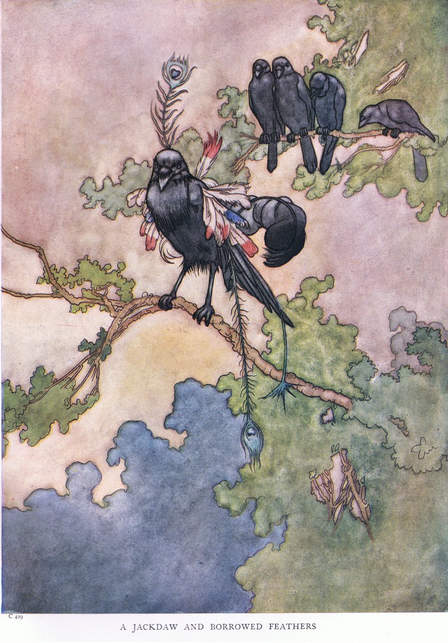 Kawka i pożyczone pióra, lata 30. XX w. autorstwa Charles Robinson