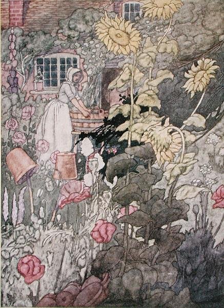 Ogród przydomowy, wydany 1912 (kolor lito) autorstwa Charles Robinson