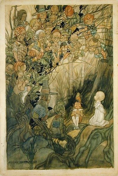 Wróżki (akwarela na papierze) autorstwa Charles Robinson