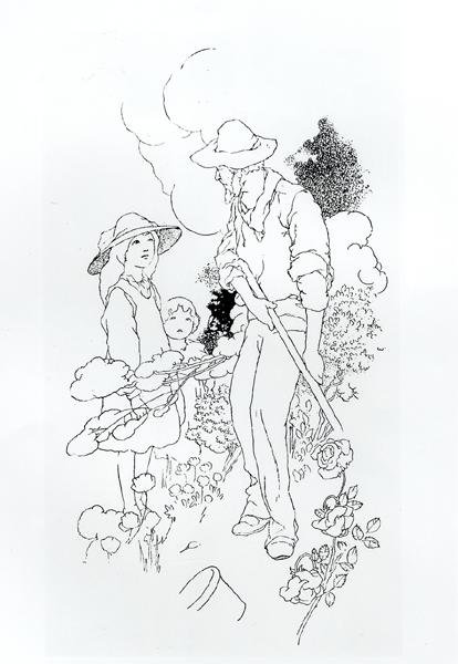 Ogrodnik w pracy autorstwa Charles Robinson