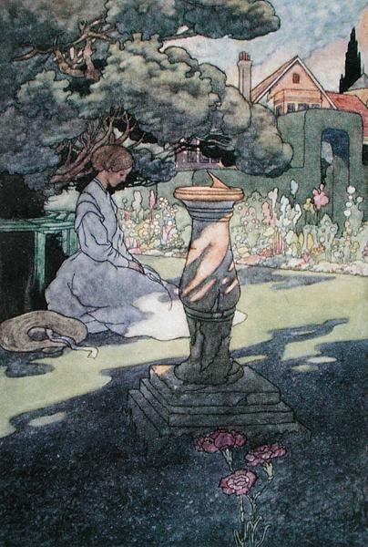 Ostatnie promienie słońca, wyd. 1912 (litografia barwna) autorstwa Charles Robinson