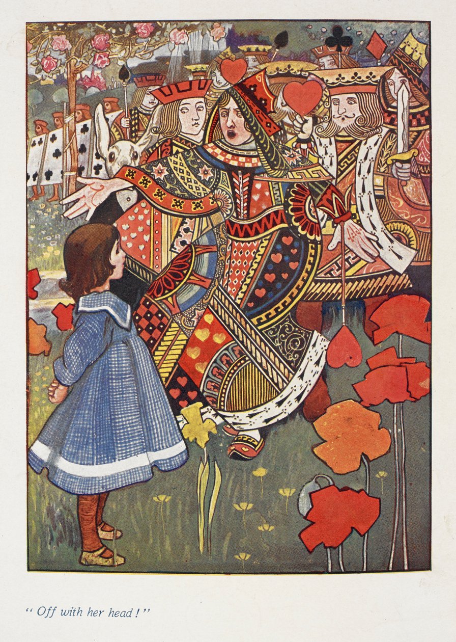 "Precz z jej głową".
Alice z czerwoną królową. autorstwa Charles Robinson