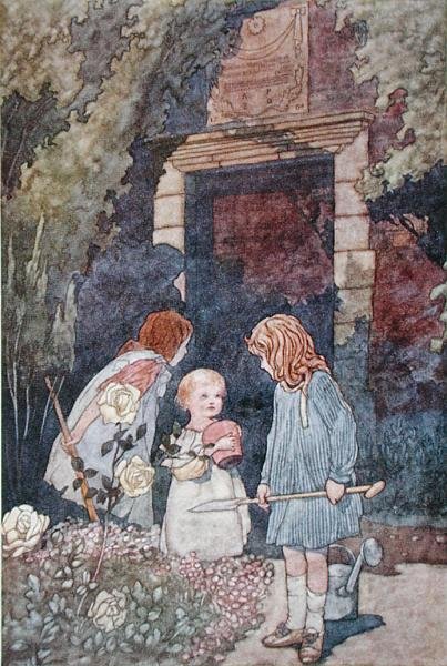 Ogród dziecięcy, wyd. 1912 (litografia kolorowa) autorstwa Charles Robinson