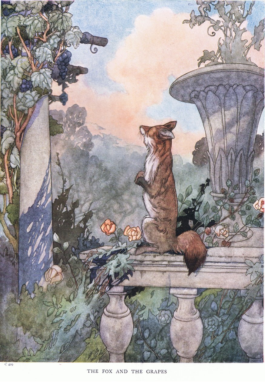 Lis i winogrona, lata 30. XX wieku autorstwa Charles Robinson