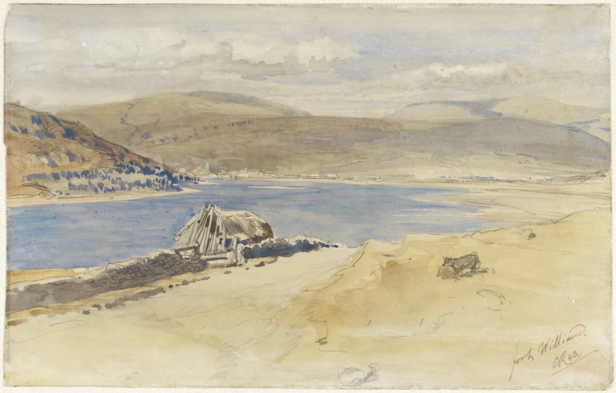 Widok na Loch Linnhe w Fort William, Szkocja autorstwa Charles Rochussen