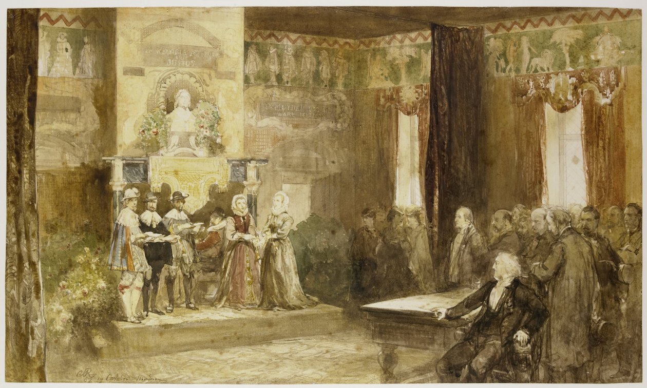 Święto Vondel w Muiderslot, 1867 autorstwa Charles Rochussen