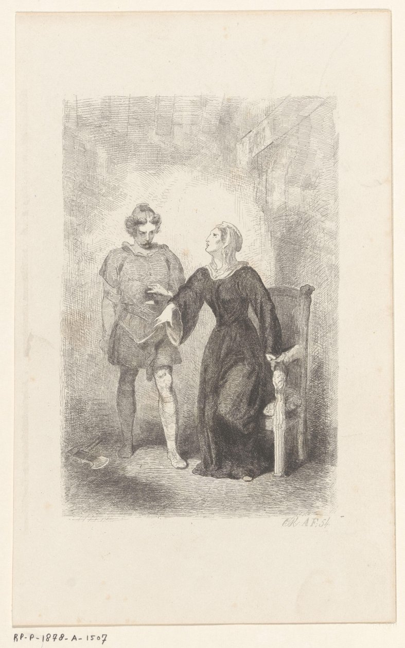 Wilfried z matką autorstwa Charles Rochussen