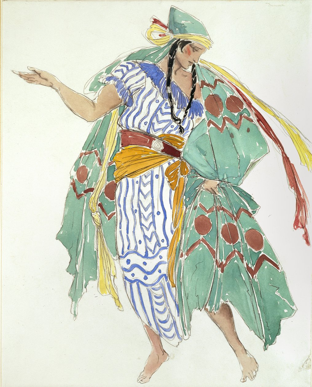 Projekt kostiumu dla tancerza, c1850-1880 autorstwa Charles S Ricketts