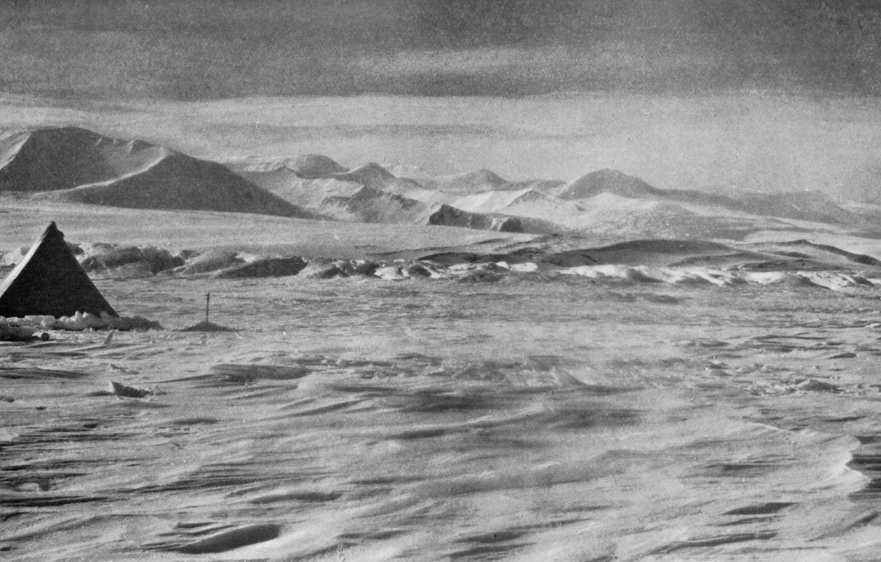„Nacisk na Beardmore’a poniżej góry Cloudmaker”, c1911, 1913 autorstwa Charles S Wright