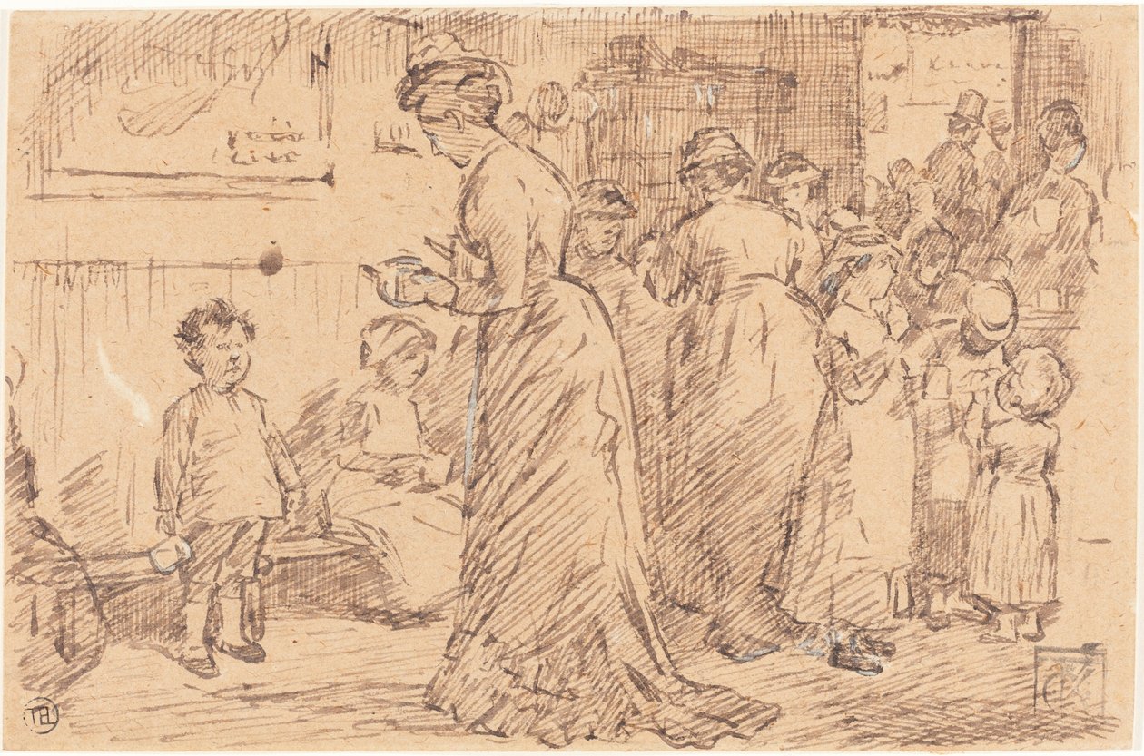 Bufet na stacji autorstwa Charles Samuel Keene
