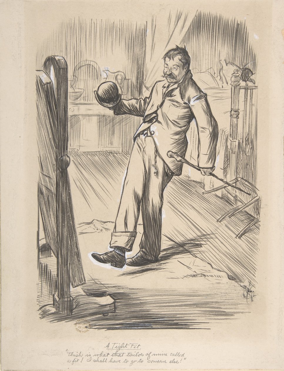 Ciasny krój, 1872. autorstwa Charles Samuel Keene
