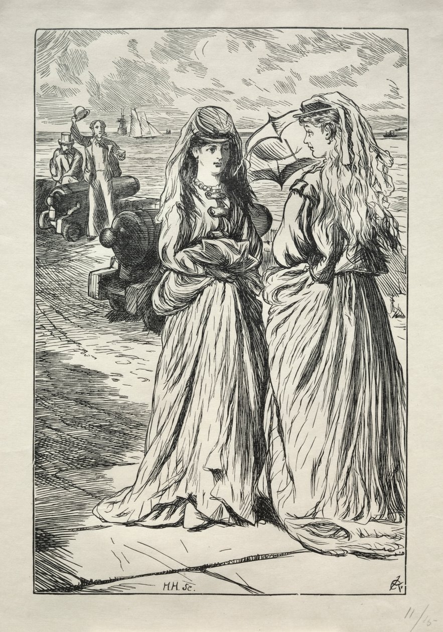 Lady Nelly - Flirt autorstwa Charles Samuel Keene