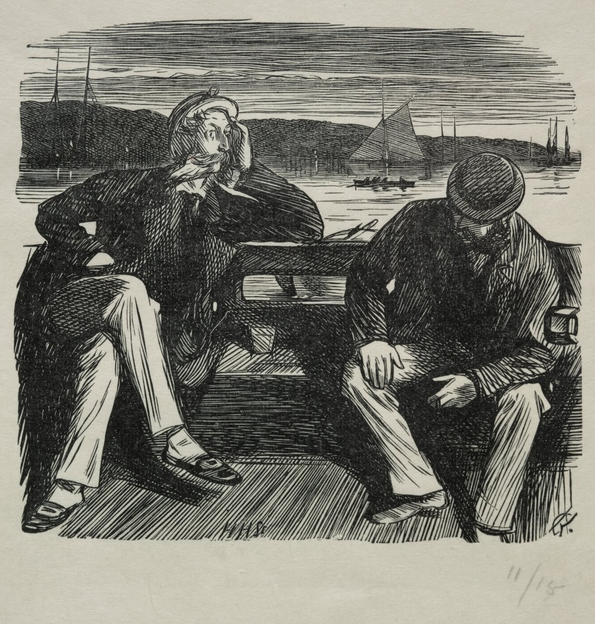 Lady Nelly - Flirt autorstwa Charles Samuel Keene
