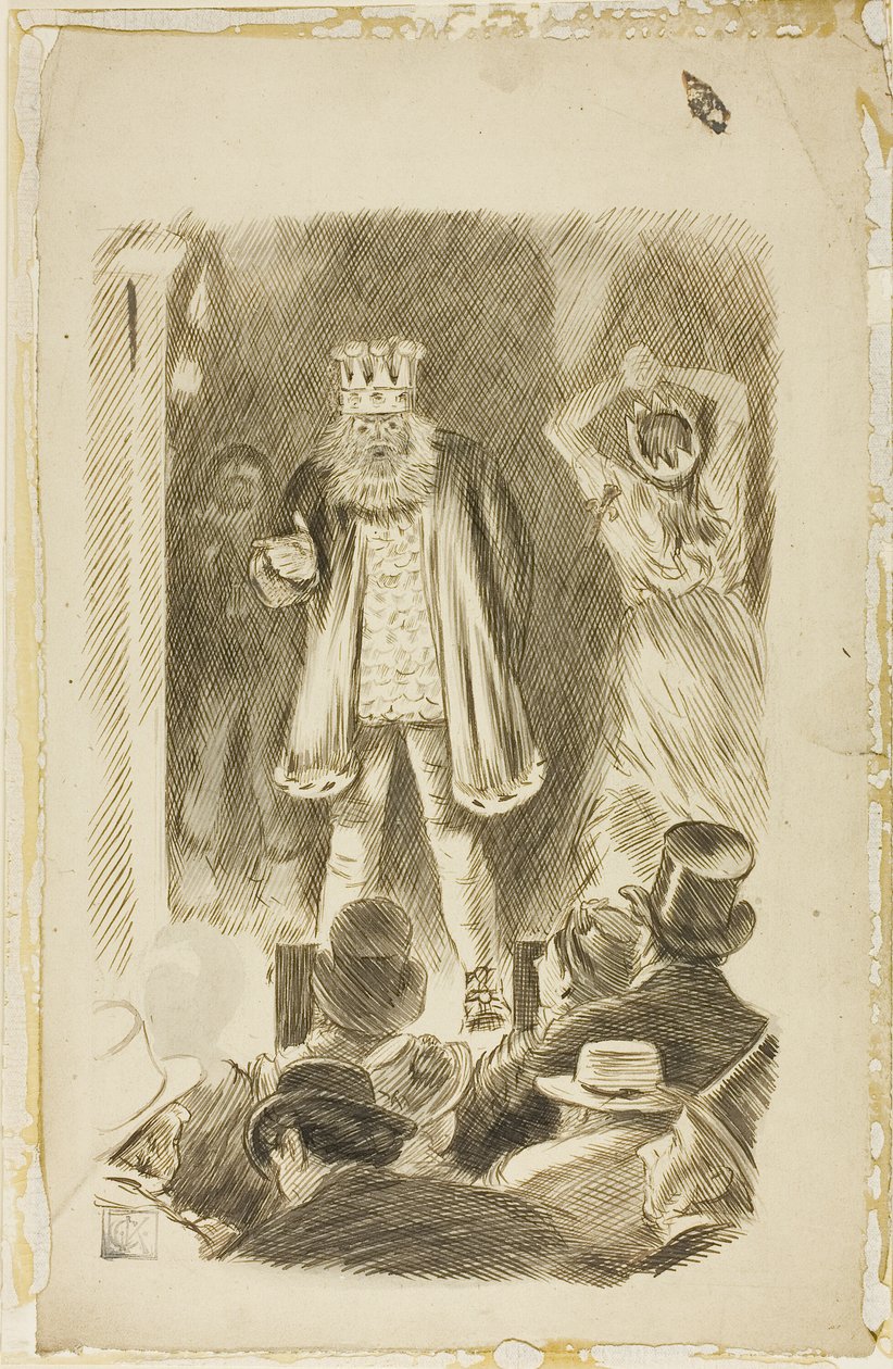Lord Salisbury przemawia na spotkaniu autorstwa Charles Samuel Keene