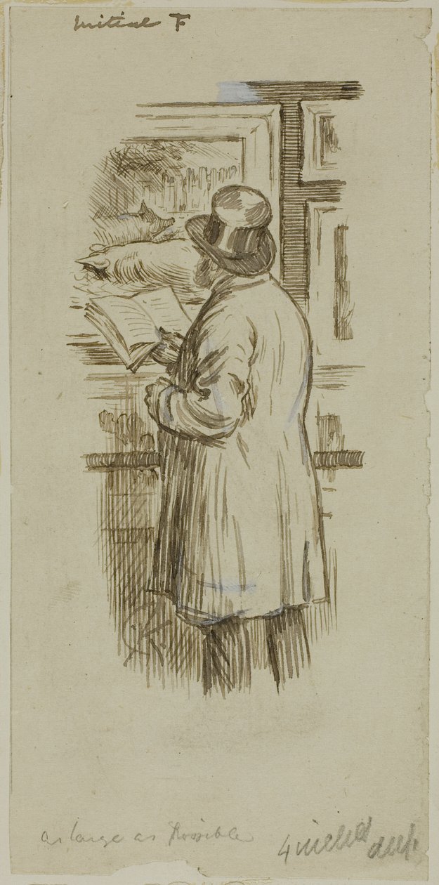 Mężczyzna na wystawie autorstwa Charles Samuel Keene