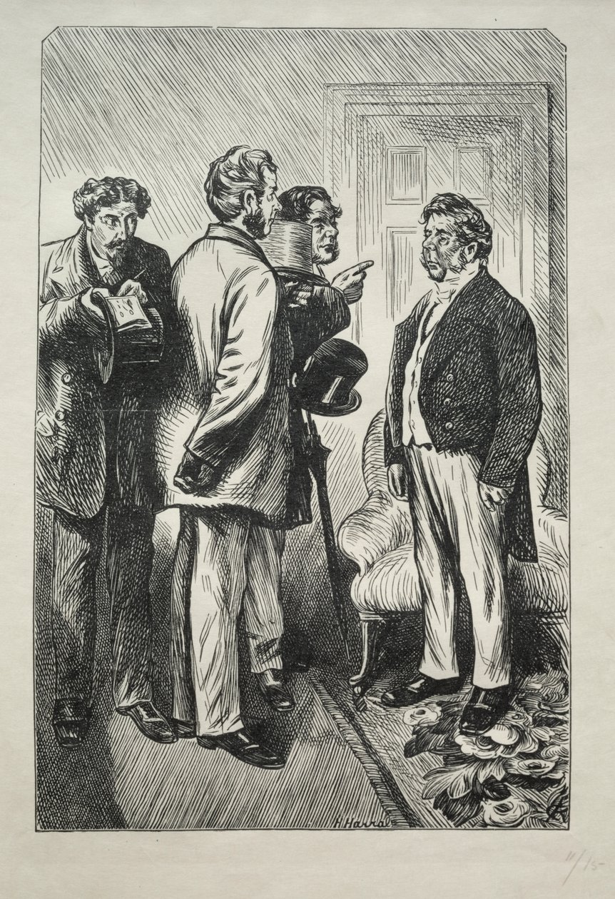 Nasz świąteczny indyk, pan Bobsby zaniepokojony autorstwa Charles Samuel Keene