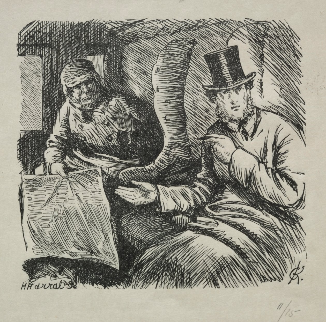 Surowo wzbronione palenie, 1868. autorstwa Charles Samuel Keene