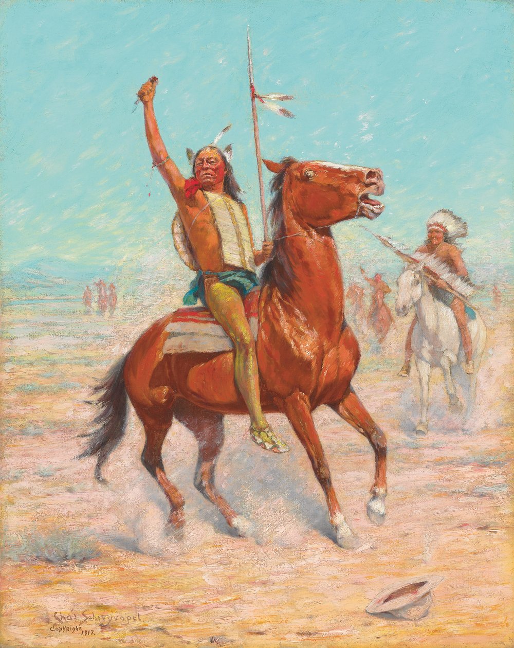 Skóra głowy, 1912 autorstwa Charles Schreyvogel