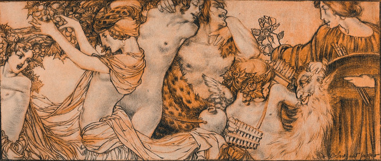 Ilustracja z Rubajjatu Omara Chajjama, XX w. 1914-1915 autorstwa Charles Sergeant Jagger