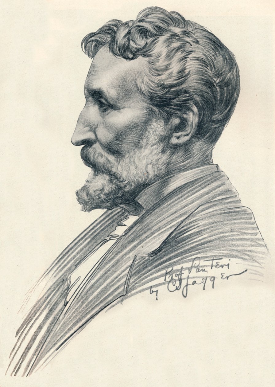 Édouard Lanteri, urodzony we Francji brytyjski rzeźbiarz i medalista, XX w. 1914-1915. autorstwa Charles Sergeant Jagger