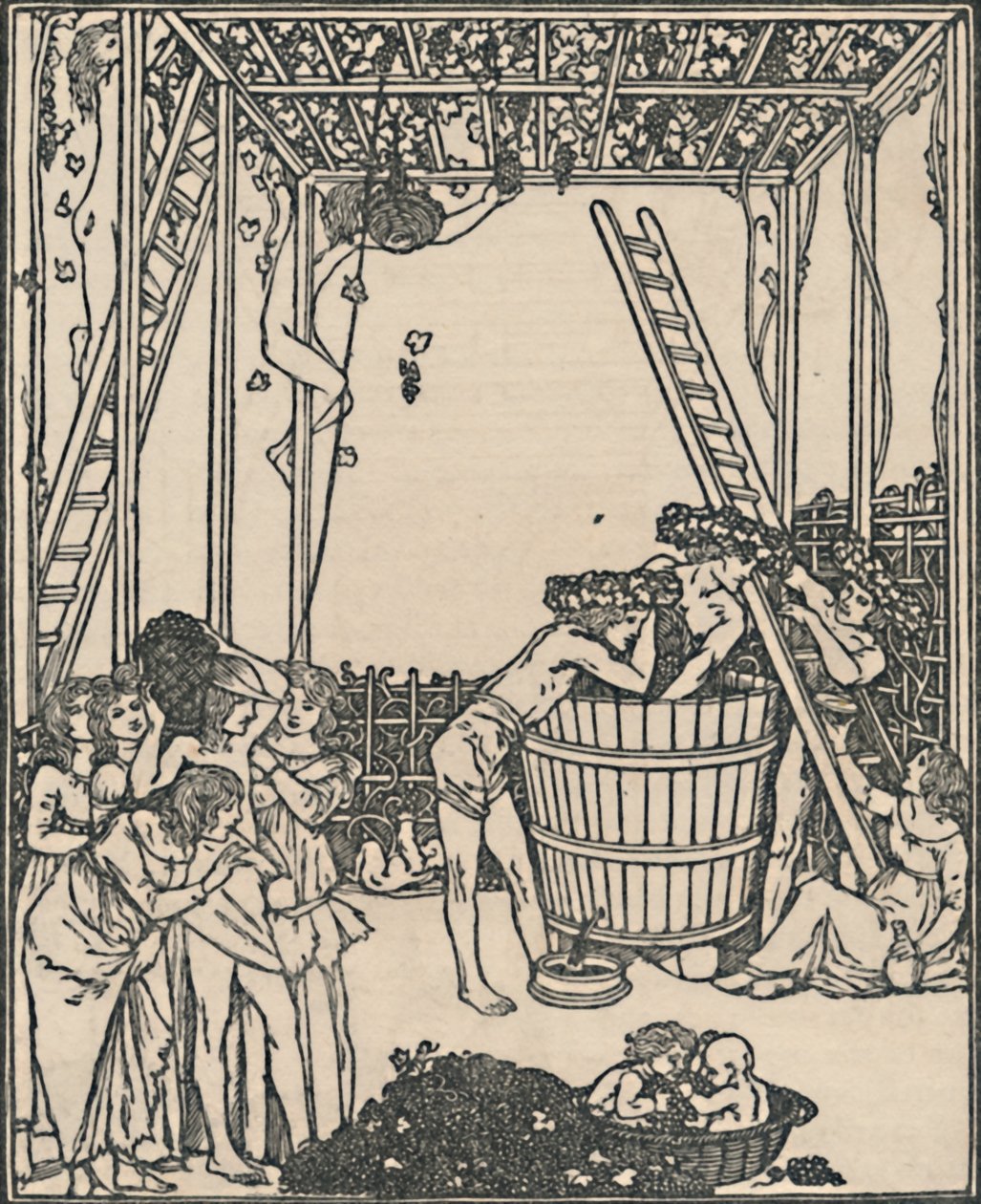 „Winobranie”, 1919 autorstwa Charles Shannon