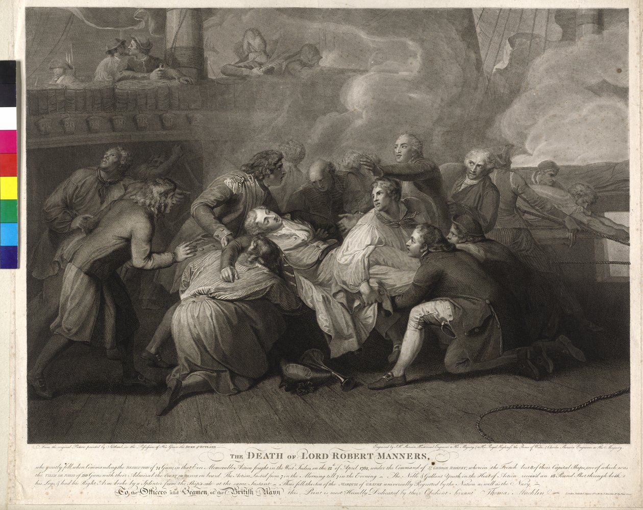 Lord Robert Manners (1758-1782) Śmierć lorda Roberta Mannersa autorstwa Charles Sherwin